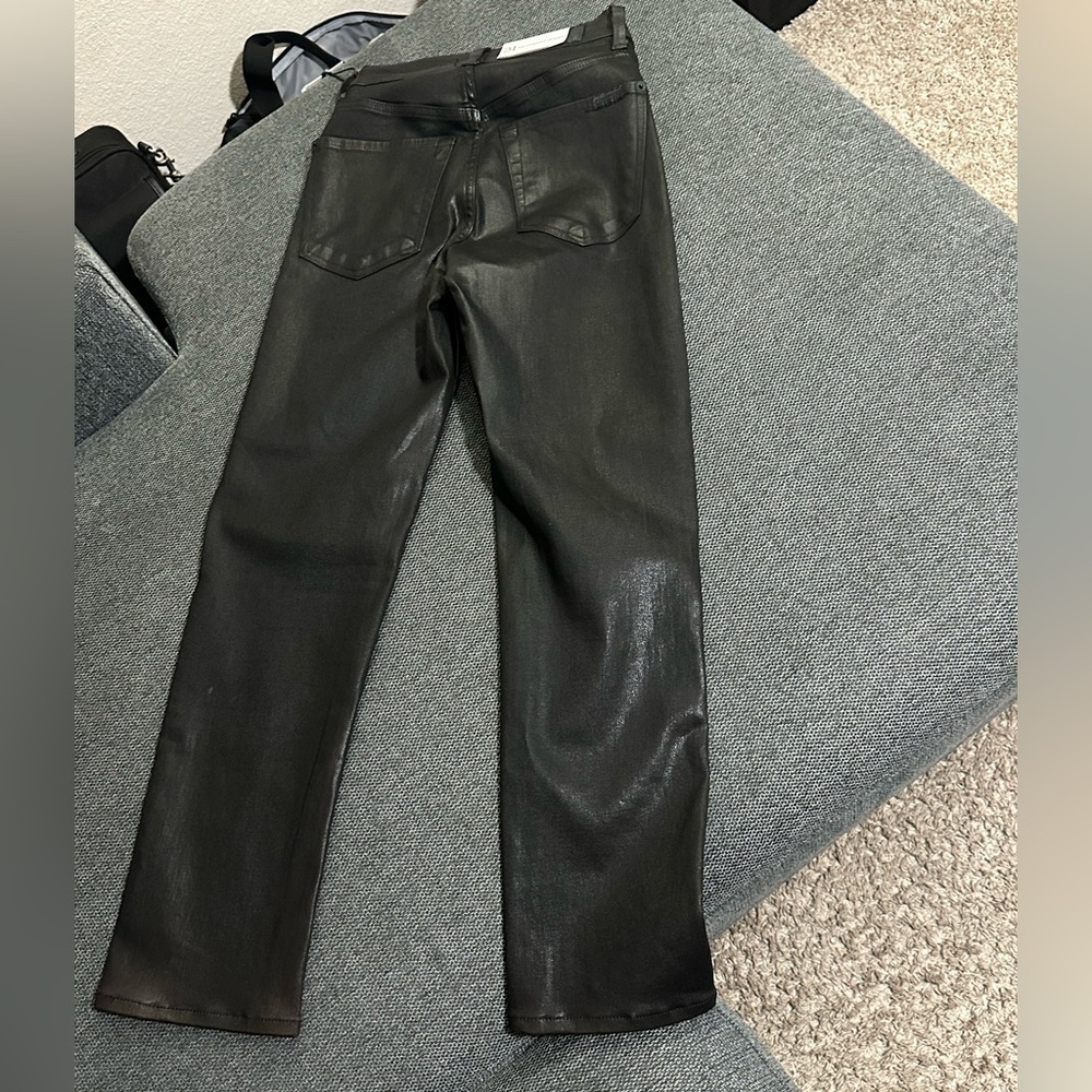 7 For All Mankind HW Cropped Straight Jeans – Two-Tone Brown - Size 24 - NWT - Picture 5 of 8
